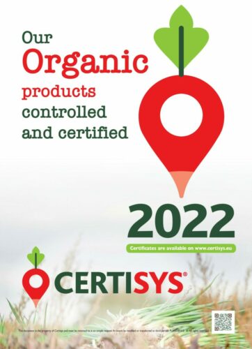 Our organic products controlled and certified