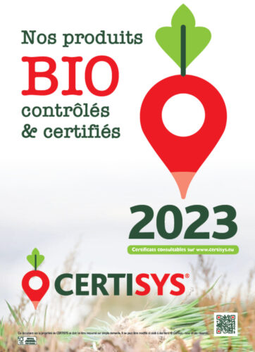 Affiche-2023-FR Nos produits Bio contrôlés et certifiés