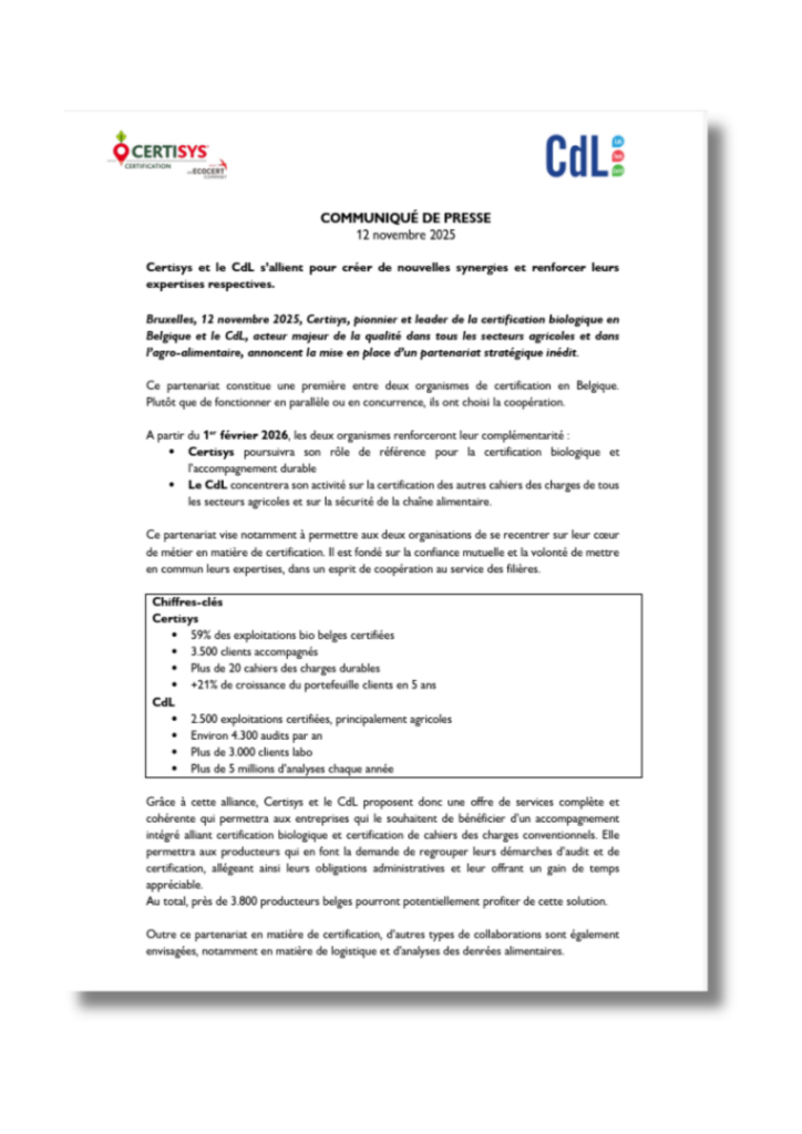 COMMUNIQUÉ DE PRESSE 12 novembre 2025